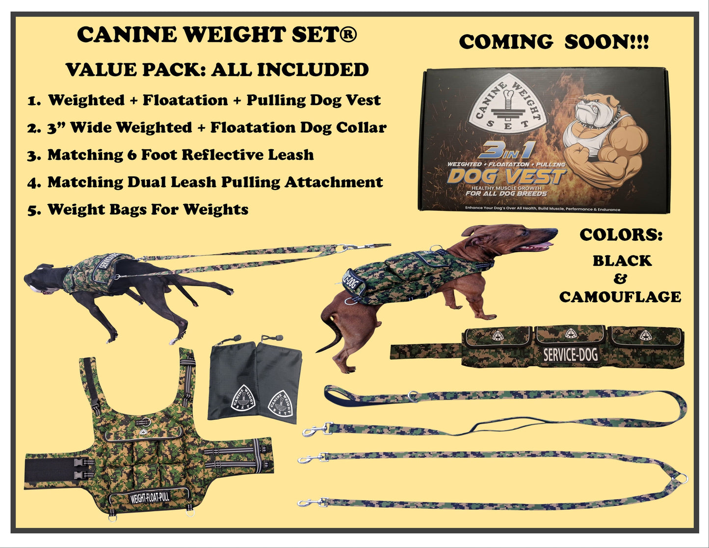 WEIGHTED DOG VEST VALUE PACKAGE